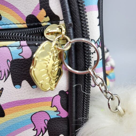 Luv‎ Betsey Backpack Womens OS White Rainbow Unicorn Pom Pom Betsey Johnson Bag main image 12